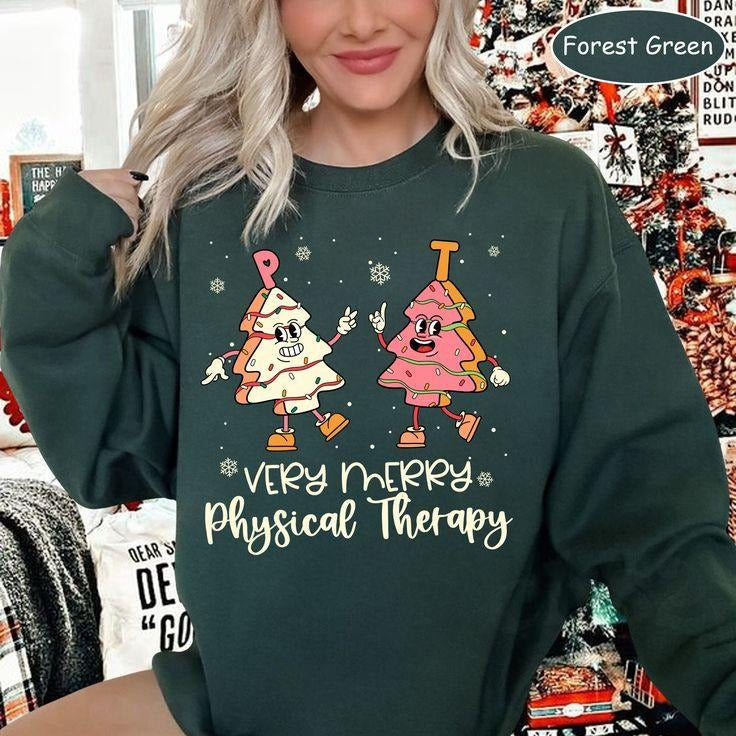 Physical Therapy Physical Therapy Shirt Very Merry Physical Therapy Physical Therapist PT Shirt PT T-Shirts, Hoodie, Sweatshirt