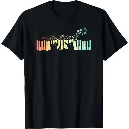 Pianist Gift Idea Keyboards Music Notes Piano T-Shirt Made in USA Hoodie, Sweatshirt | HypeCrazeTee.com