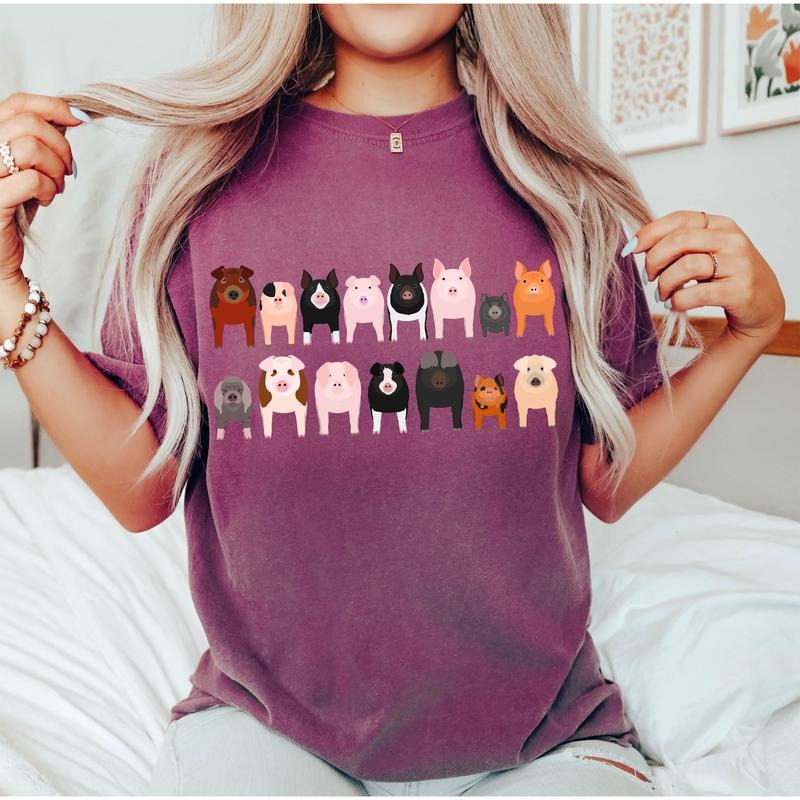 Pig Breeds Farm Animal Lover T-Shirtstyle{n002}2 T-Shirts, Hoodie, Sweatshirt | HypeCrazeTee.com