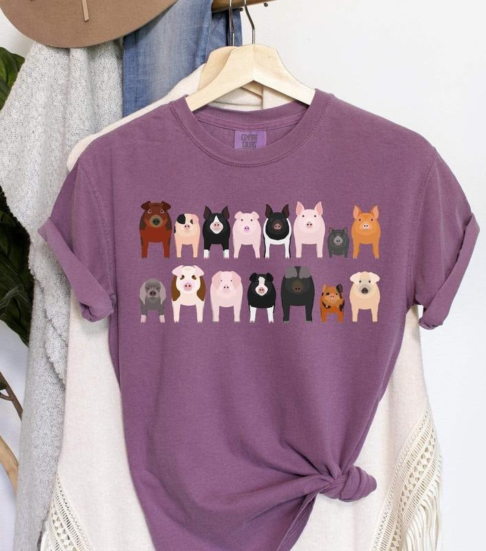 Pig Breeds Farm Animal Lover T-Shirtstyle{n002}4 T-Shirts, Hoodie, Sweatshirt | HypeCrazeTee.com