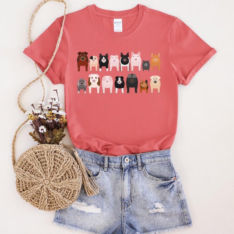 Pig Lovers Super Soft Tees, Farm Animal Shirts, Illustration, Breeds Hoodie, Sweatshirt | HypeCrazeTee.com