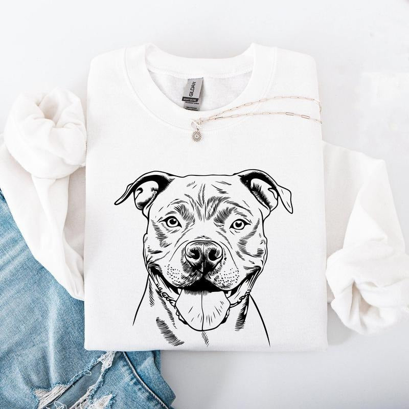 Pitbull, Pet, Dog Breed Sweatshirt, Crew Neck, Women's, Crewneck T-Shirts, Hoodie | HypeCrazeTee.com