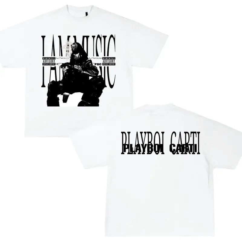 Playb0i Carti Vintage T-Shirt, Old School Rap, Oversized Washed High-Weight Unisex Shirt, Gift for Music Fans. Hoodie,...