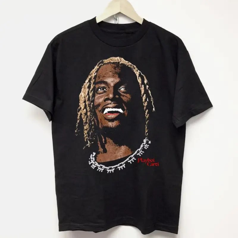 Playboi Vintage Carti Graphic Shirt Hiphop rap fan Cotton Menswear Hoodie, Sweatshirt | HypeCrazeTee.com