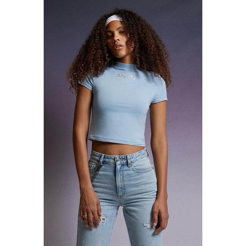 Playboy Women's By PacSun Sleek Mock Neck T-Shirt Hoodie, Sweatshirt | HypeCrazeTee.com