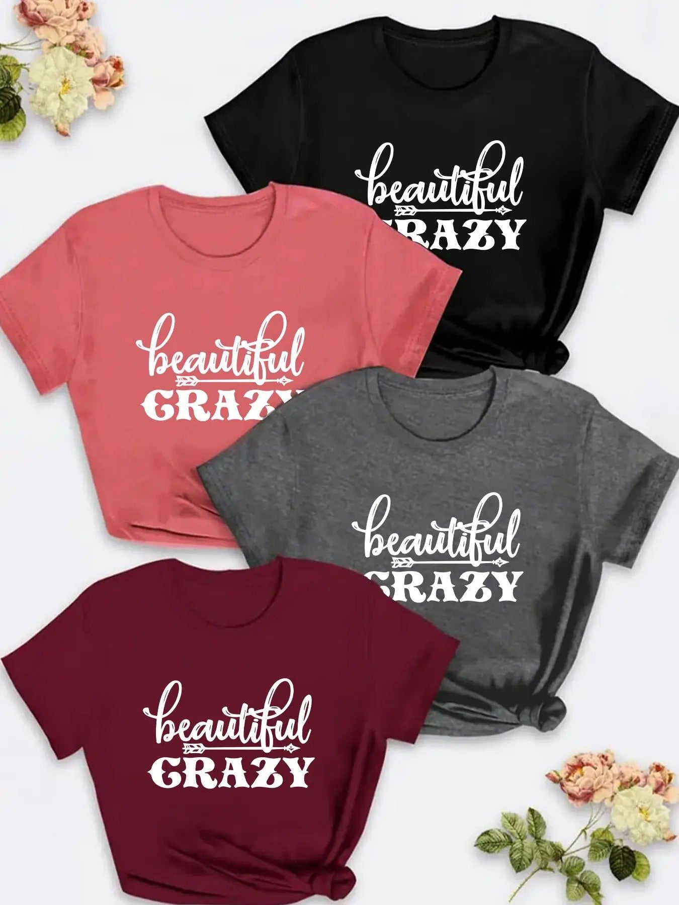 Plus Size Letter & Arrow Print Round Neck Tee, Casual Short Sleeve T-Shirt, Women's Plus Clothing for Daily Wear Hoodie,...