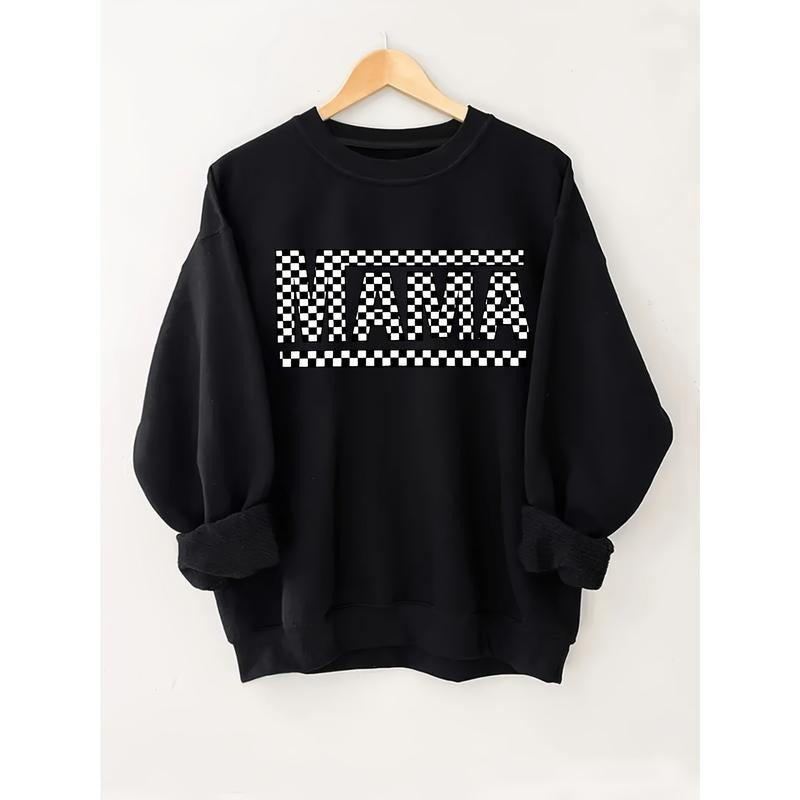 Plus Size Letter Print Sweatshirt, Casual Round Neck Sports Top for Autumn And Winter, Women'S Plus Size Clothing....