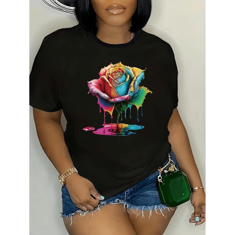Plus Size Women's Casual Short Sleeve T-Shirt