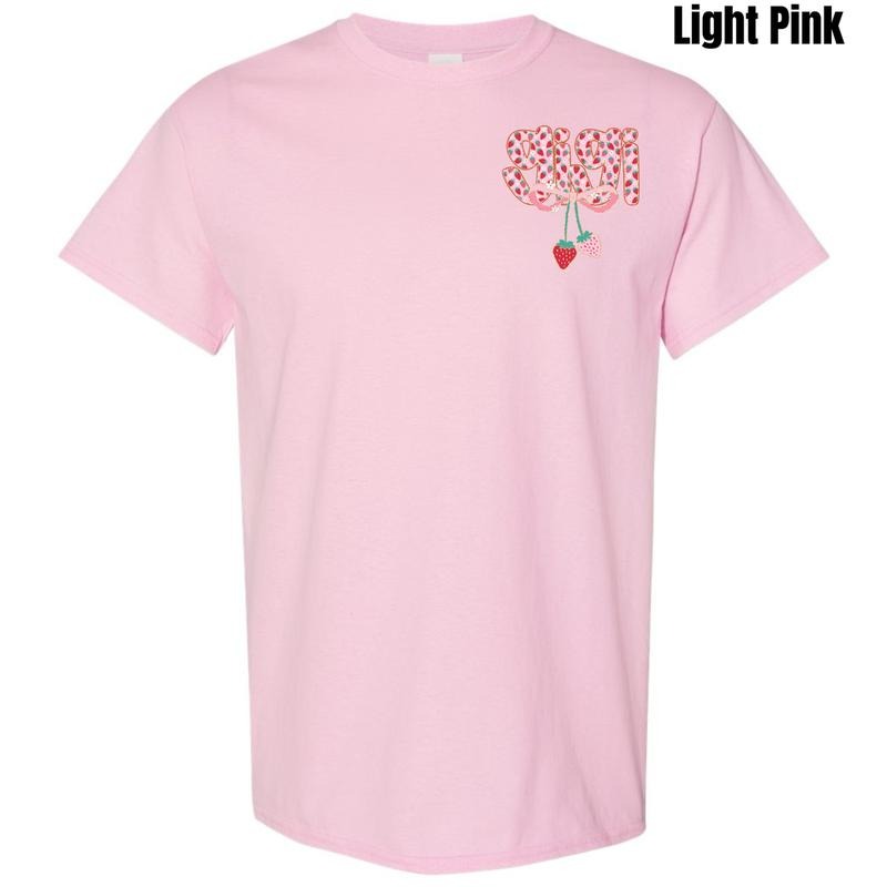 Pocket Size - Gigi Strawberry Coquette Gildan Short Sleeve T-Shirt 'NLB' Hoodie, Sweatshirt | HypeCrazeTee.com