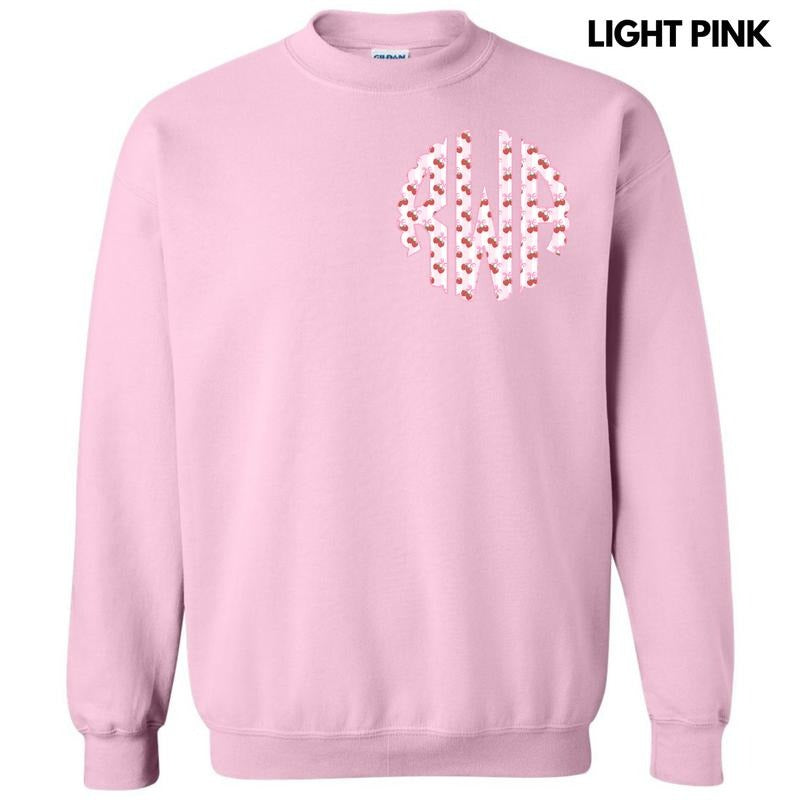Pocket Size - Strawberry Stripe Monogram Sweatshirt 'NLB' T-Shirts, Hoodie | HypeCrazeTee.com