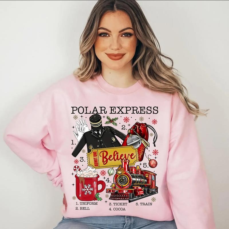 Polar Express Christmas Sweatshirt, Polar Express Trip T-Shirt, North Pole Train Xmas Shirt, North Pole Santa Sweater,...