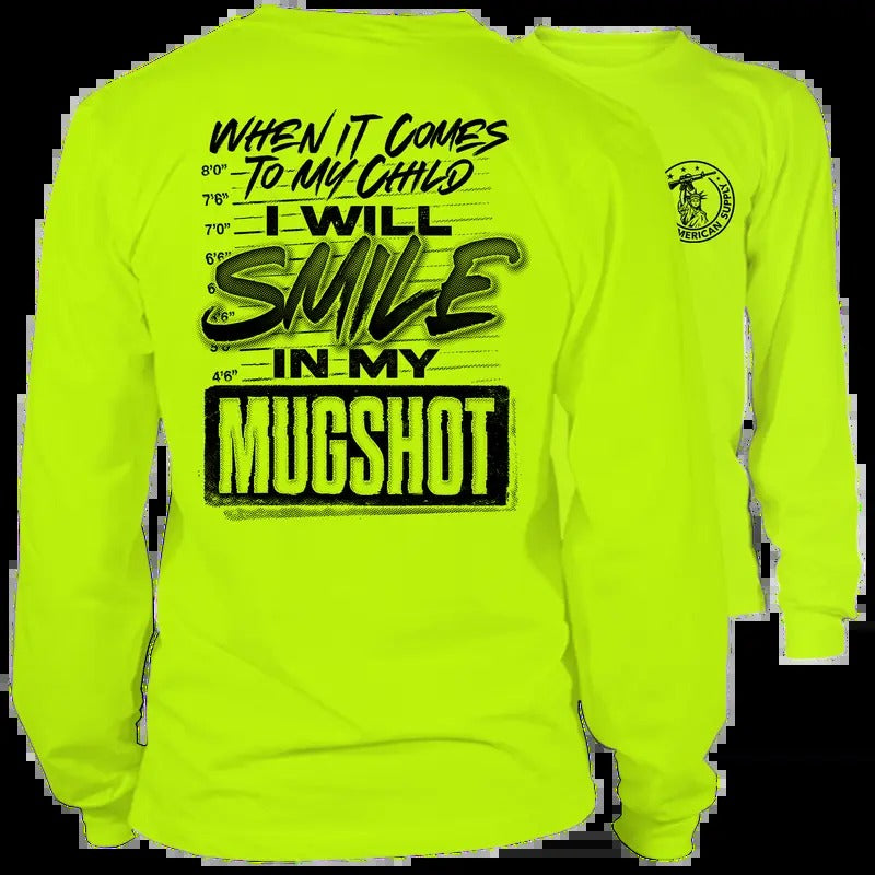 Mugshot - Long Sleeve Menswear Top  Hi Visibility Safety Yellow Work T-Shirt Jersey  Men's 30-Day Guarantee Cotton/Poly...