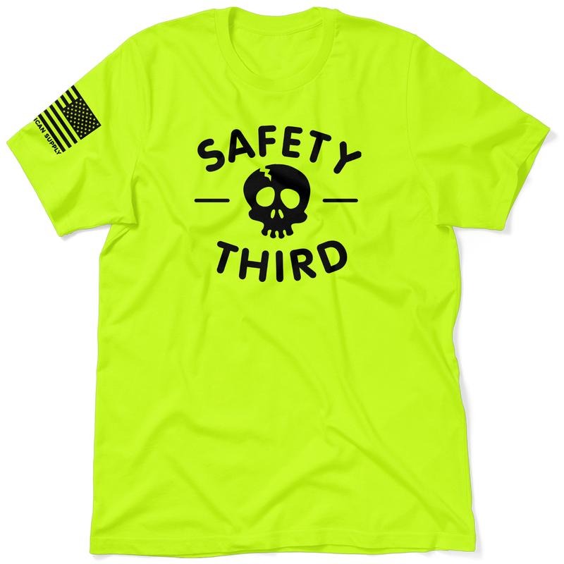 Safety Third - Men's Hi Visibility Safety Yellow Work Stylish T-Shirt Jersey Men's 30-Day Guarantee Cotton/Poly Blend |...