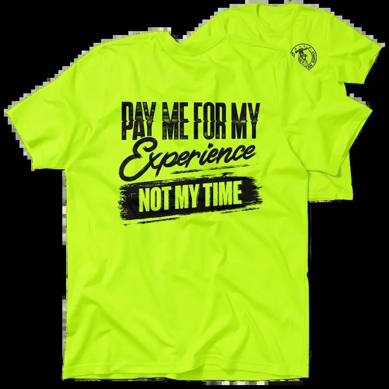 For My Experience Hi Visibility Safety Yellow Work T-Shirt Jersey Men's 30-Day Guarantee Quality Cotton/Poly Blend Top...