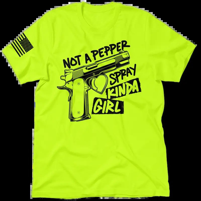 Pepper Spray Hi Visibility Safety Yellow Work T-Shirt Jersey Men's 30-Day Guarantee Quality Cotton/Poly Blend Top with...
