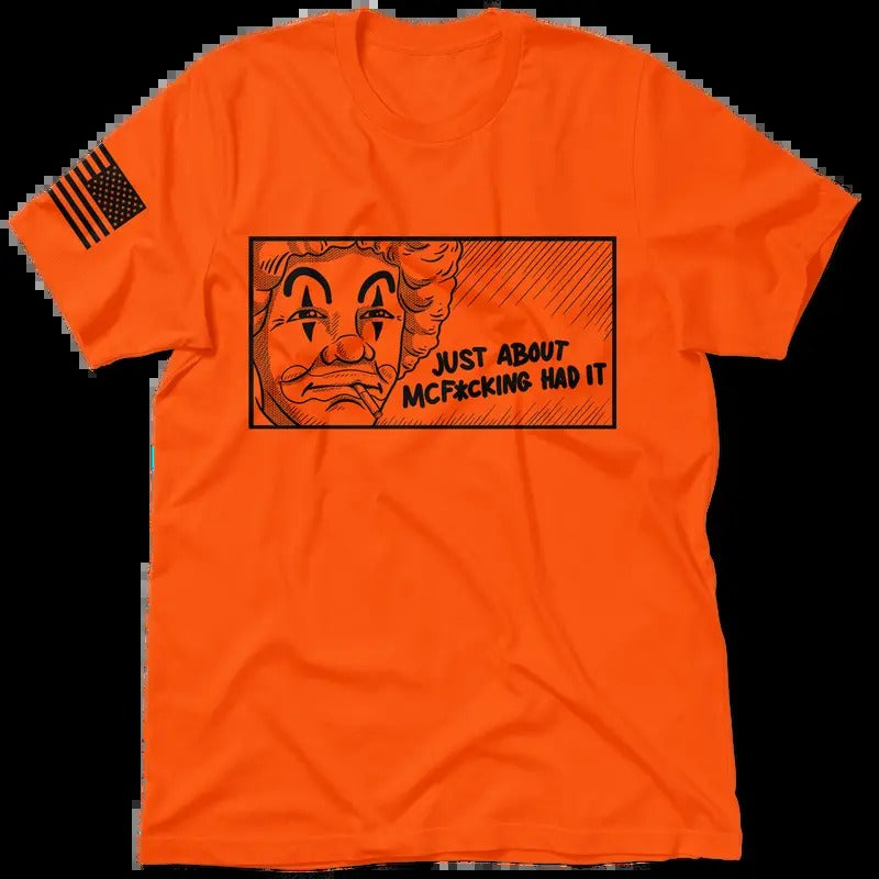 McHadit Hi Visibility Safety Orange T-Shirt Jersey Men's 30-Day Guarantee Quality Cotton/Poly Blend with Blue Collar