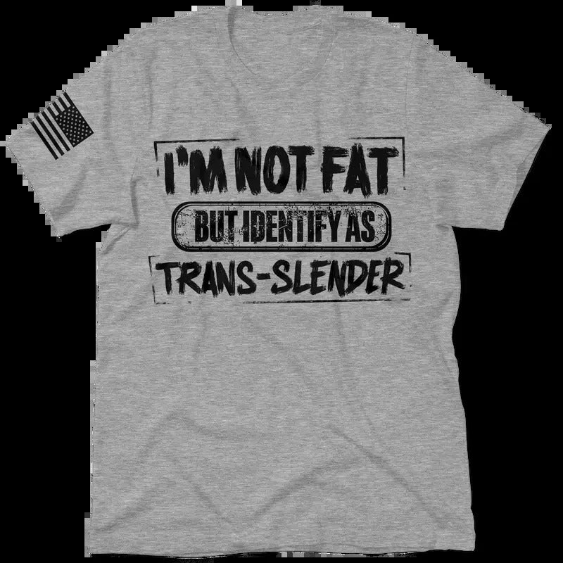 TransSlender Heather Gray T-Shirt Jersey Men's 30-Day Guarantee Quality Cotton/Poly Blend with Blue Collar
