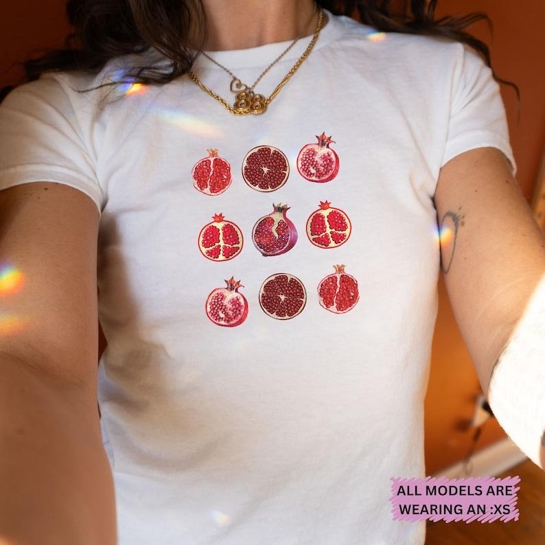 Pomegranate Y2K Baby Shirt Baby Y2K Shirt Cute Baby Shirt Downtown Girl Pomegranate Shirt T-Shirts, Hoodie, Sweatshirt
