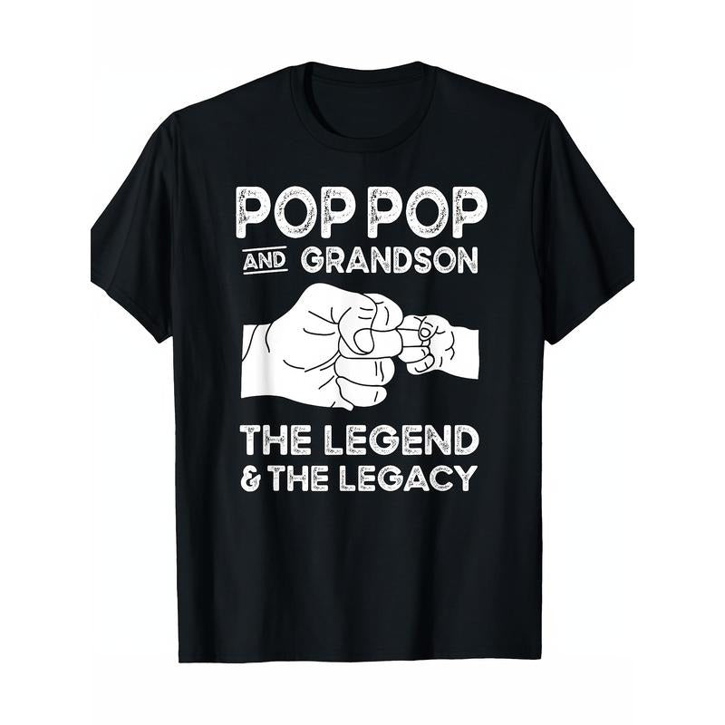 Pop Pop And Grandson The Legend And The Legacy Matching T-Shirt Made in USA Hoodie, Sweatshirt | HypeCrazeTee.com