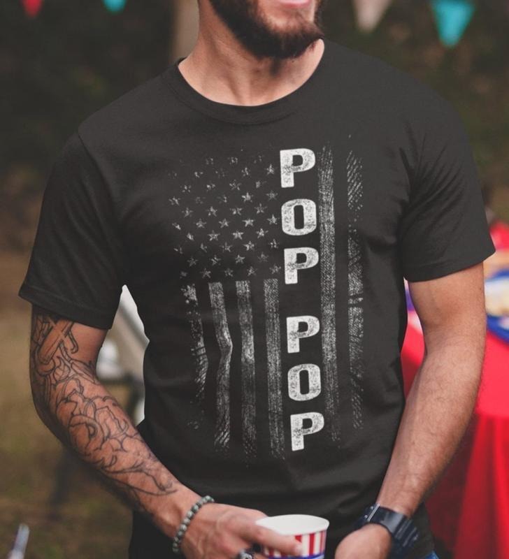 Pop Pop Shirt, New Pop Pop Gift, Pop Pop Shirt, USA Pop Pop Shirt Hoodie, Sweatshirt | HypeCrazeTee.com