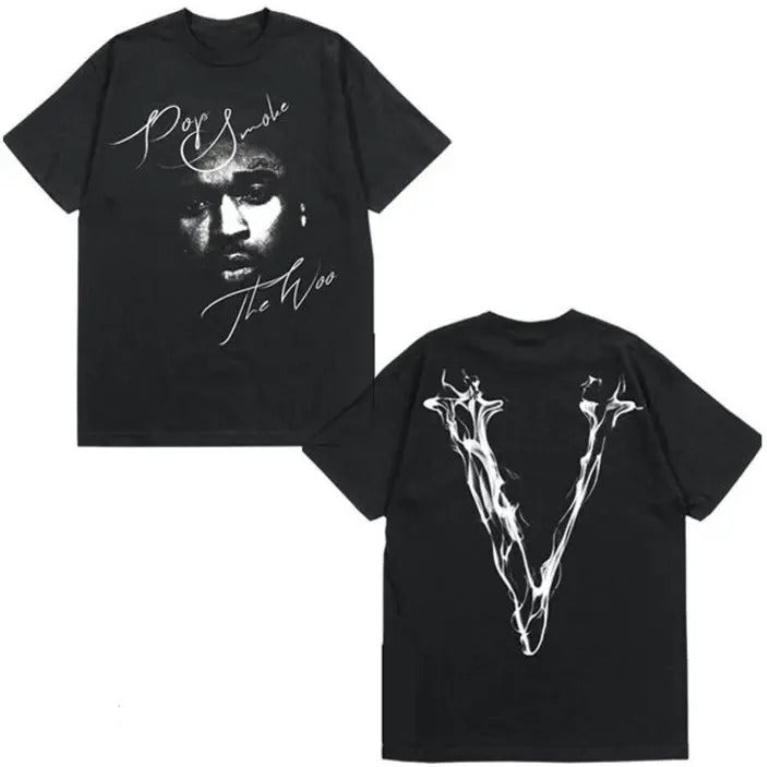 Pop Smoke x Vlone Faith Black T-Shirt, V-Lone T-Shirt, Big V Letter V.Lone Shirt Hoodie, Sweatshirt | HypeCrazeTee.com