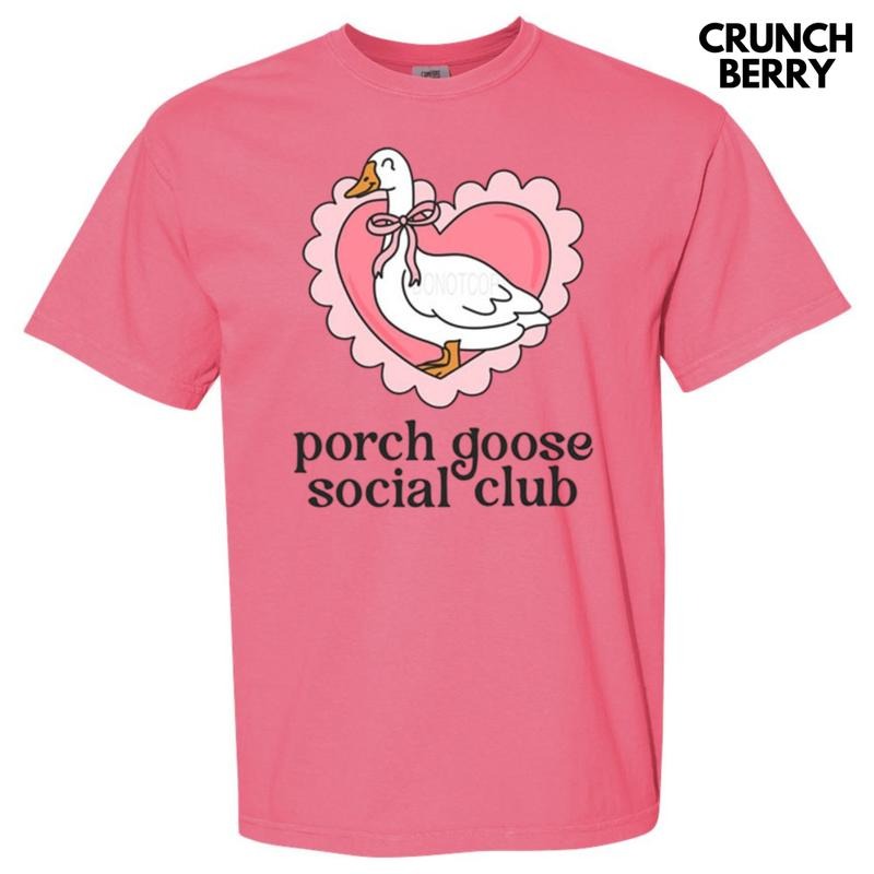 Porch Goose Social Club Comfort Colors T-Shirt Hoodie, Sweatshirt | HypeCrazeTee.com