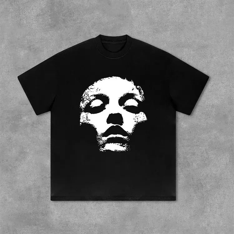 Portrait Graphic Print Cotton T-Shirt, S to 4XL, Menswear Hoodie, Sweatshirt | HypeCrazeTee.com