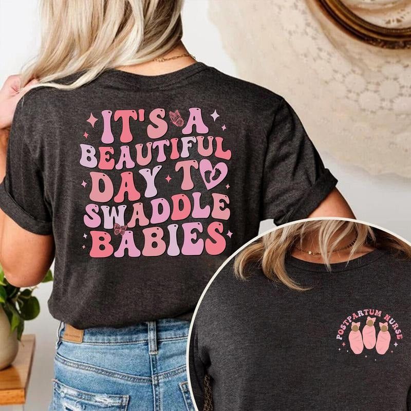 Postpartum Nurse T-shirt, Mother Baby Nurse Shirt, Obstetrics Nurse, Gift For Nurse Hoodie, Sweatshirt | HypeCrazeTee.com