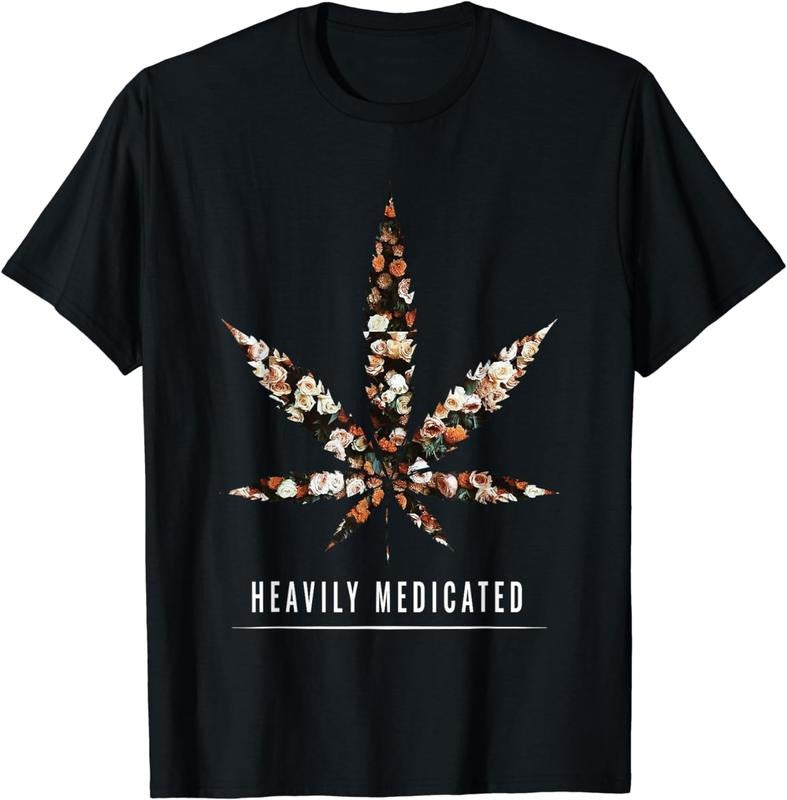 [100% Cotton] Heavily Medicated | Marijuana Cannabis Weed/Pot Stoner T-Shirt Hoodie, Sweatshirt | HypeCrazeTee.com