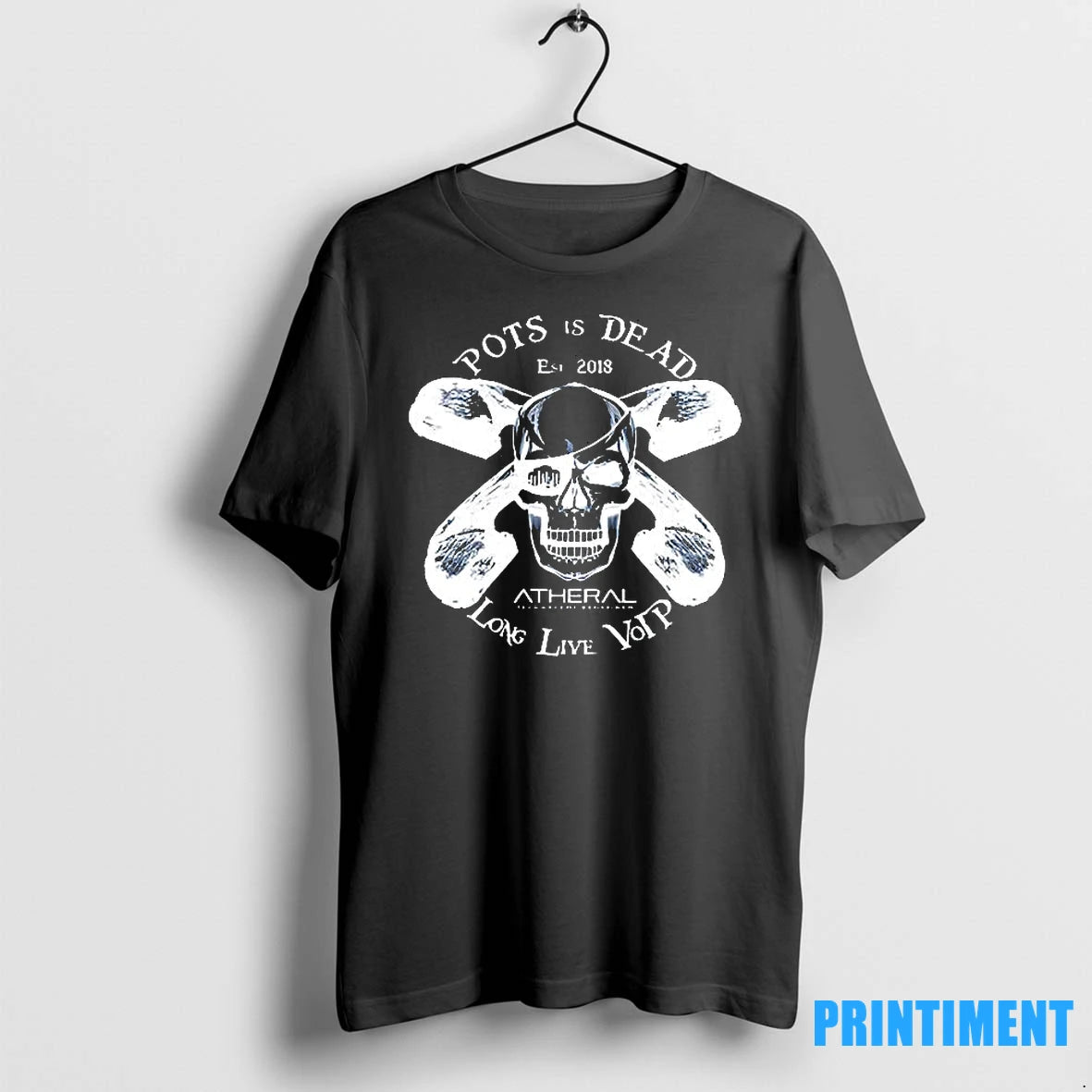 Pots Is Dead Long Live Voip Skull Vintage Tshirts Sweater