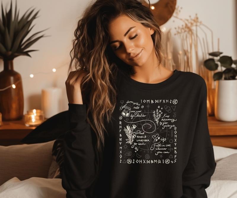 Pract Magic Themed Crewneck Sweatshirt Comfortable T-Shirts, Hoodie | HypeCrazeTee.com