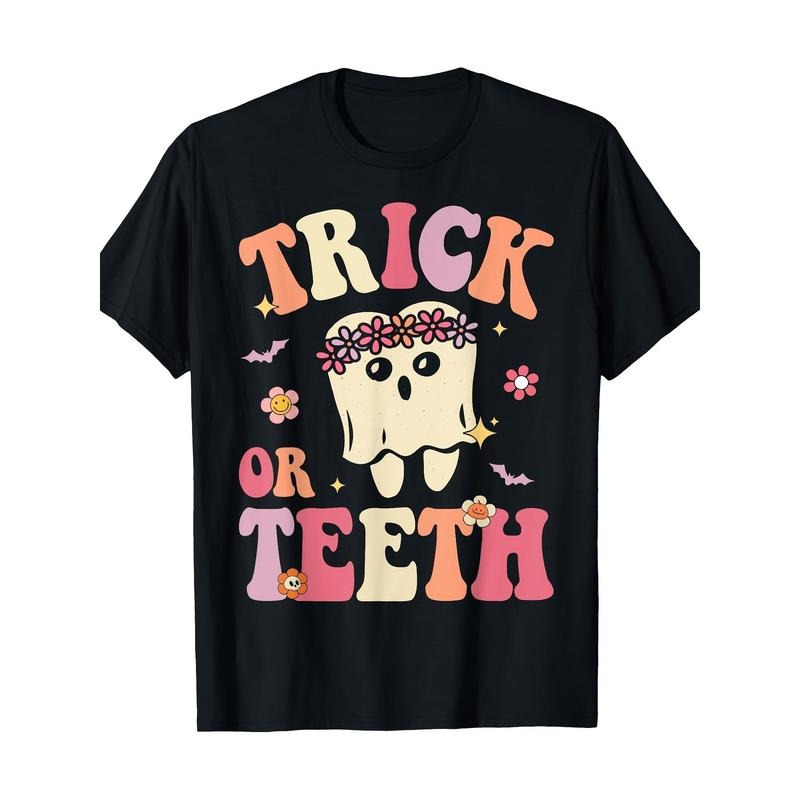 Prank or Tooth Ghost Dentist Halloween Treatment Dentist T-shirt Made in USA Hoodie, Sweatshirt | HypeCrazeTee.com