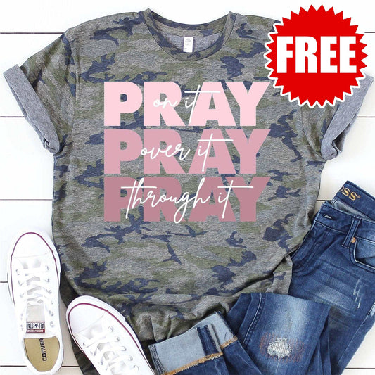 Pray On It Tee - Vintage Camo - 0