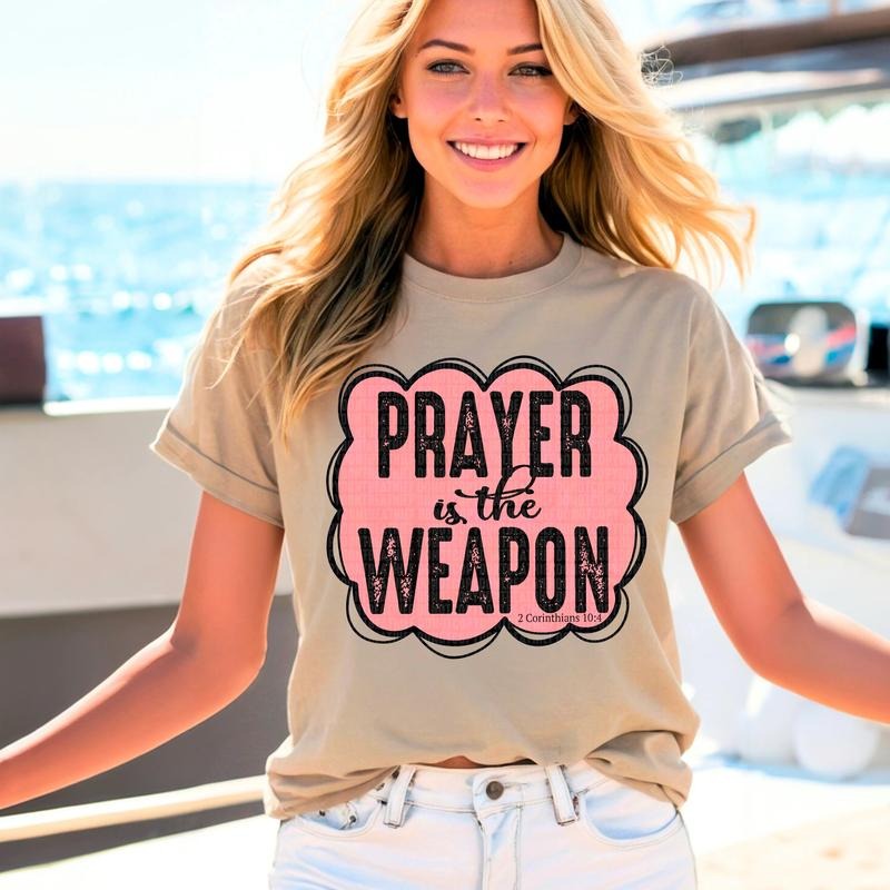 Prayer is the Weapon DTF Transfers - THIS IS NOT A SHIRT Hoodie, Sweatshirt | HypeCrazeTee.com