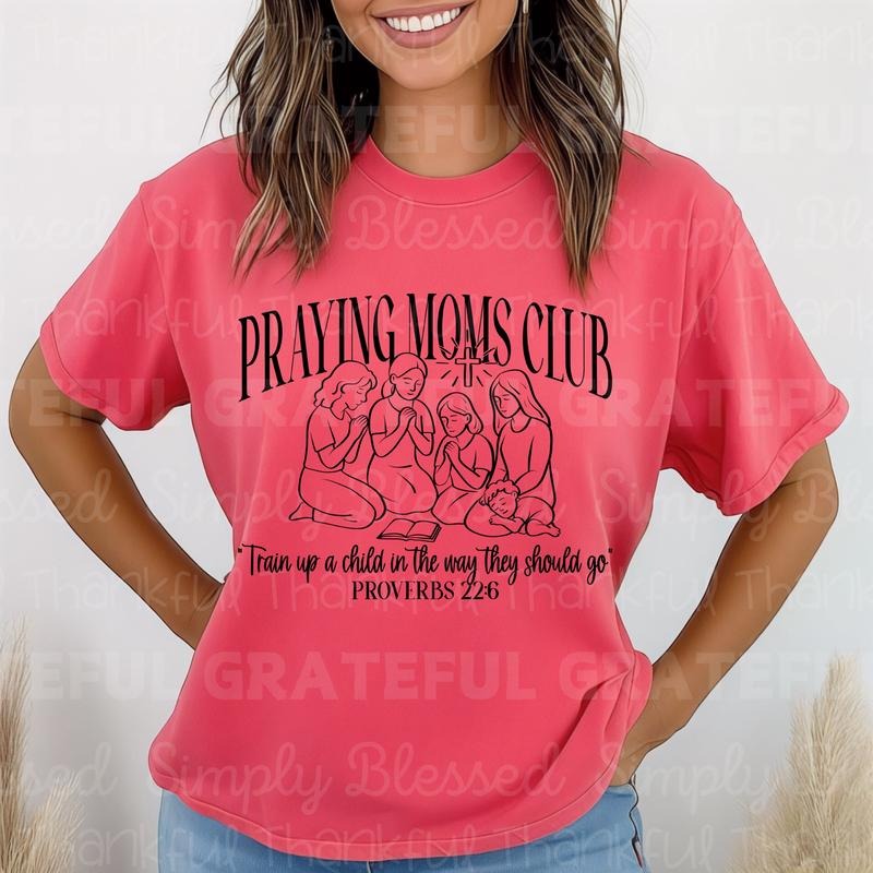 Praying Mom's Club DTF Transfers - THIS IS NOT A SHIRT Hoodie, Sweatshirt | HypeCrazeTee.com