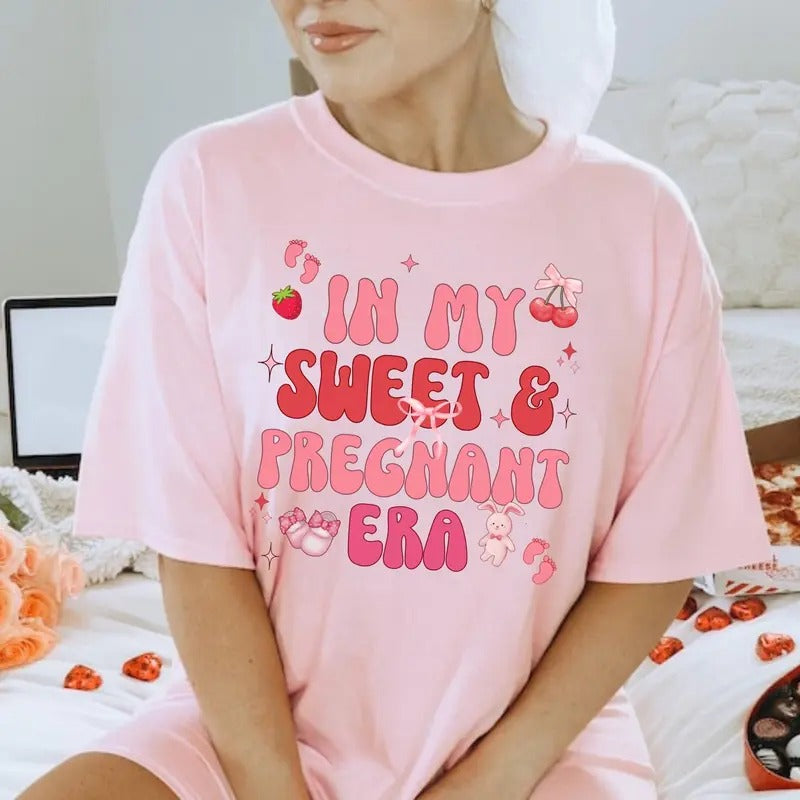 Pregnancy Announcement Gift Valentine baby Reveal Valentine's Day Pregnancy Shirt Gift for new Mom Maternity Valentines...