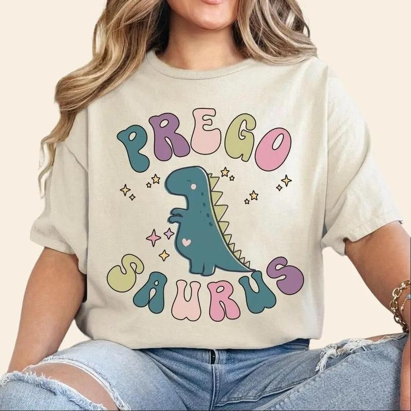 Pregnancy announcement shirt, new parents gift, pregosaurus tshirt, funny Dino baby shower gifts for expecting mum shirt...