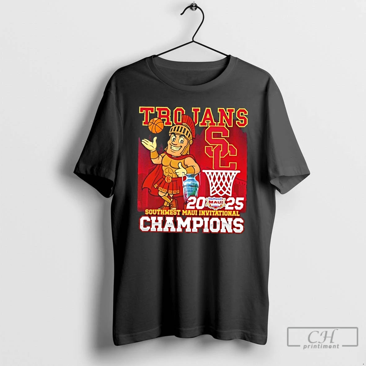 Premium 2025 Southwest Maui Invitational Champions Usc Trojans Mascot T-Shirts, Hoodie, Sweatshirt | HypeCrazeTee.com