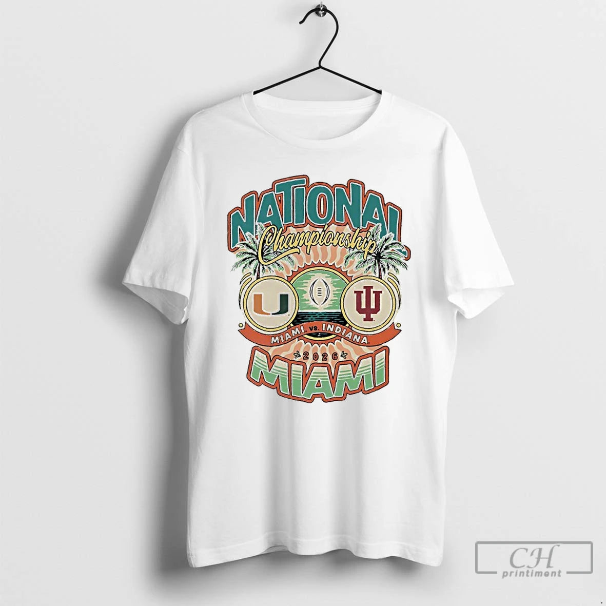 Premium 2026 Cfp National Championship Miami Vs Indiana Matchup T-Shirts, Hoodie, Sweatshirt | HypeCrazeTee.com