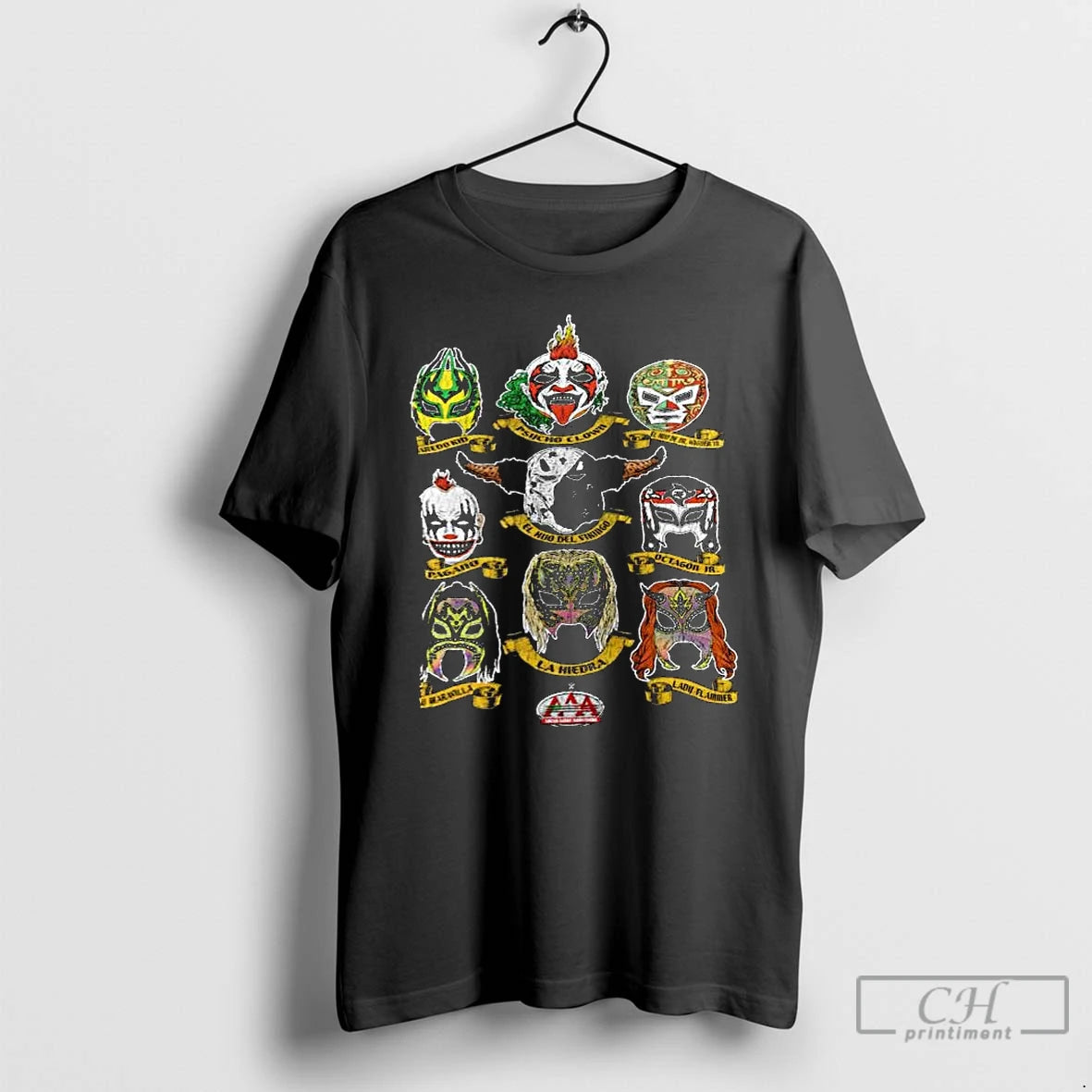 Premium Aaa Luchadores Masks T-Shirts, Hoodie, Sweatshirt | HypeCrazeTee.com