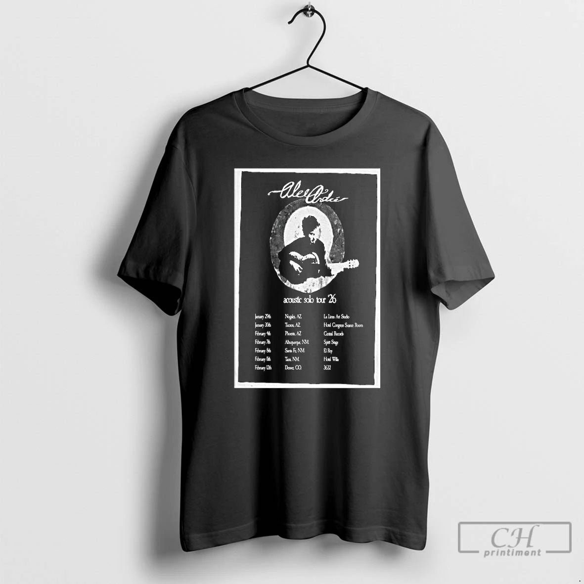 Premium Alec Andre Ruvalcaba Acoustic Solo Tour 2026 T-Shirts, Hoodie, Sweatshirt | HypeCrazeTee.com