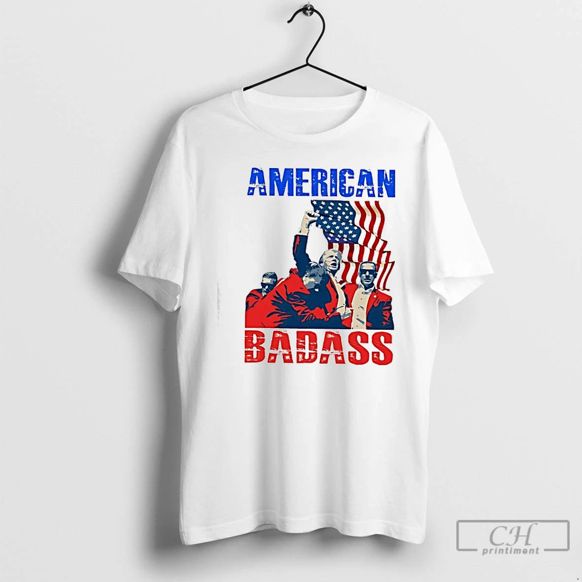 Premium American Badass U S President Donald Trump T-Shirts, Hoodie, Sweatshirt | HypeCrazeTee.com