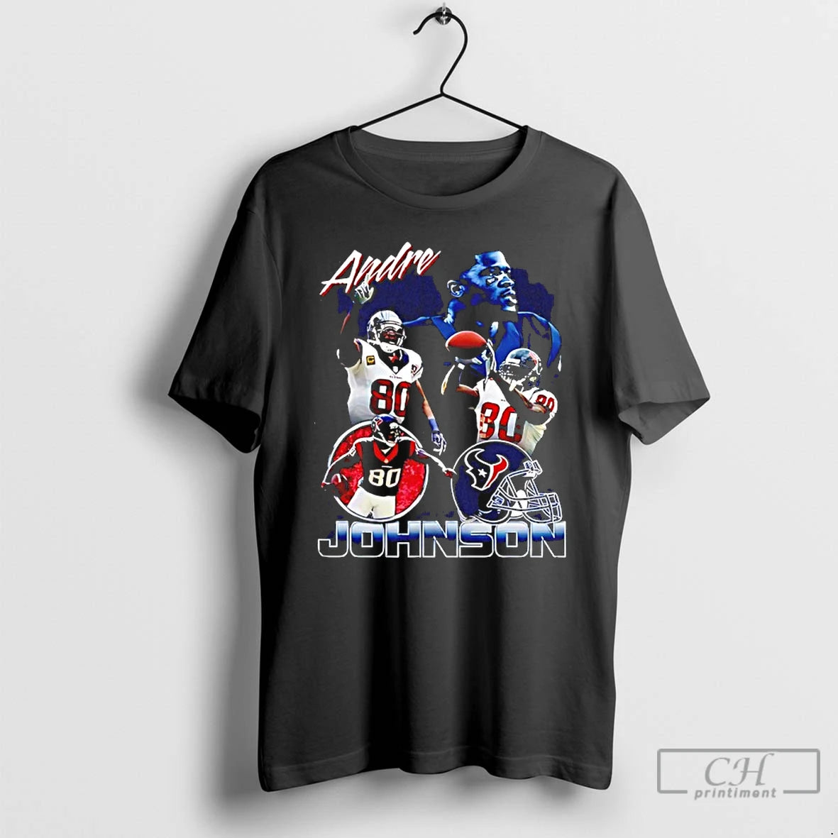 Premium Andre Johnson Houston Texans Player Collage T-Shirts, Hoodie, Sweatshirt | HypeCrazeTee.com