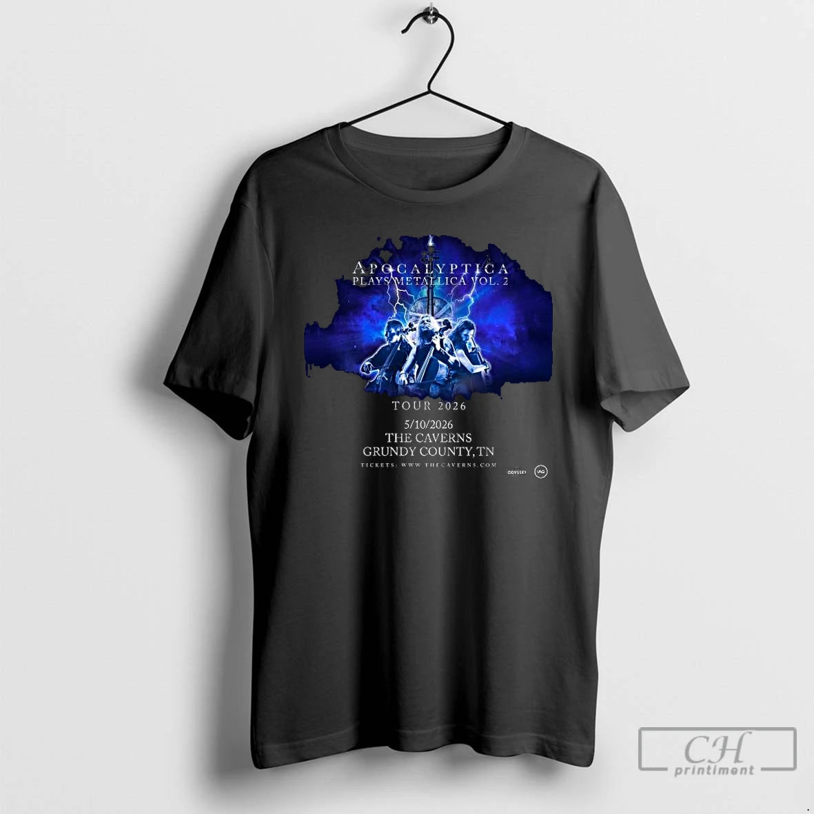 Premium Apocalyptica The Caverns May 10 2026 Concert T-Shirts, Hoodie, Sweatshirt | HypeCrazeTee.com