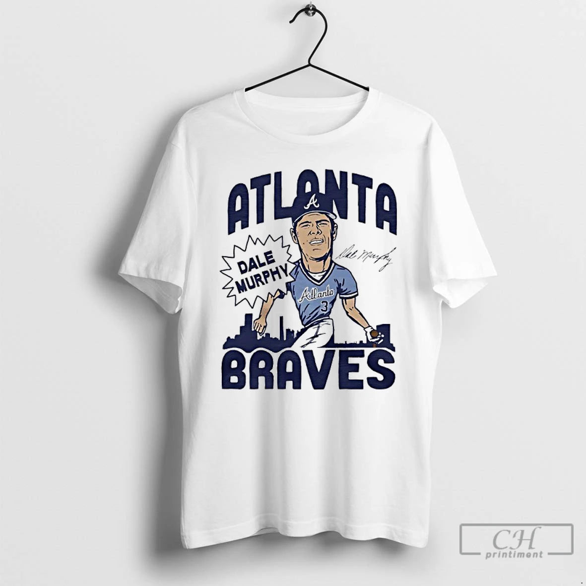 Premium Atlanta Braves Dale Murphy Swing Signature T-Shirts, Hoodie, Sweatshirt | HypeCrazeTee.com