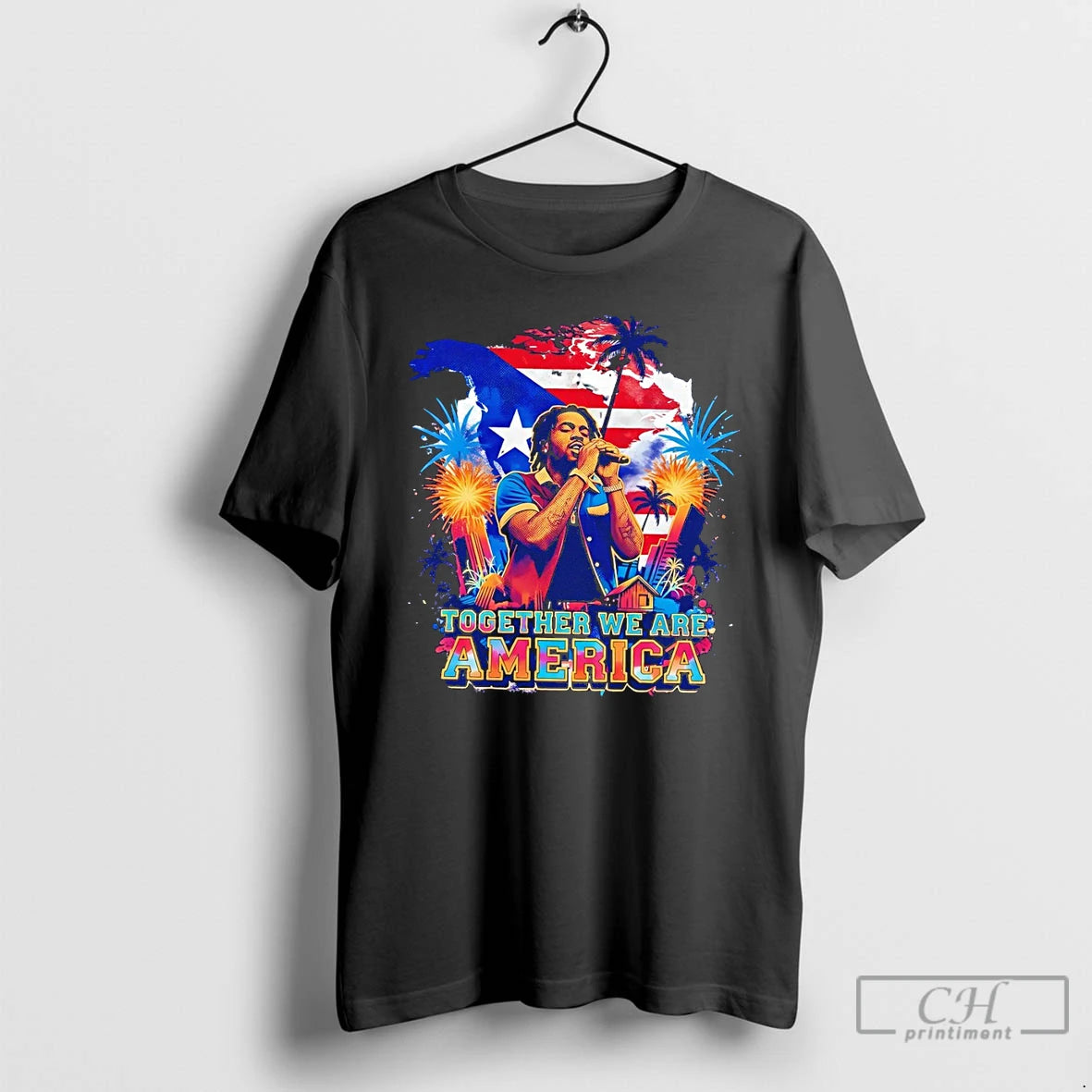 Premium Bad Bunny Benito Together We Are America Vintage T-Shirts, Hoodie, Sweatshirt | HypeCrazeTee.com