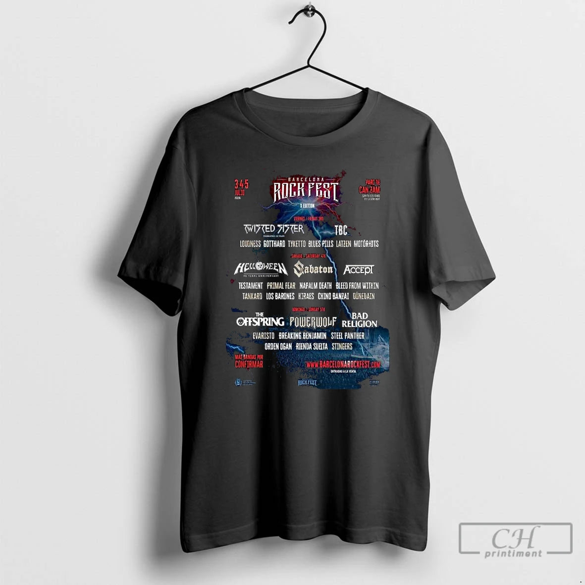 Premium Barcelona Rock Fest Full Lineup At Parc De Can Zam In Santa Coloma De T-Shirts, Hoodie, Sweatshirt | HypeCrazeTee.com