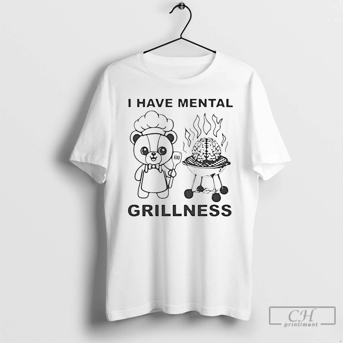 Premium Bear Cooking I Have Mental Grillness T-Shirts, Hoodie, Sweatshirt | HypeCrazeTee.com