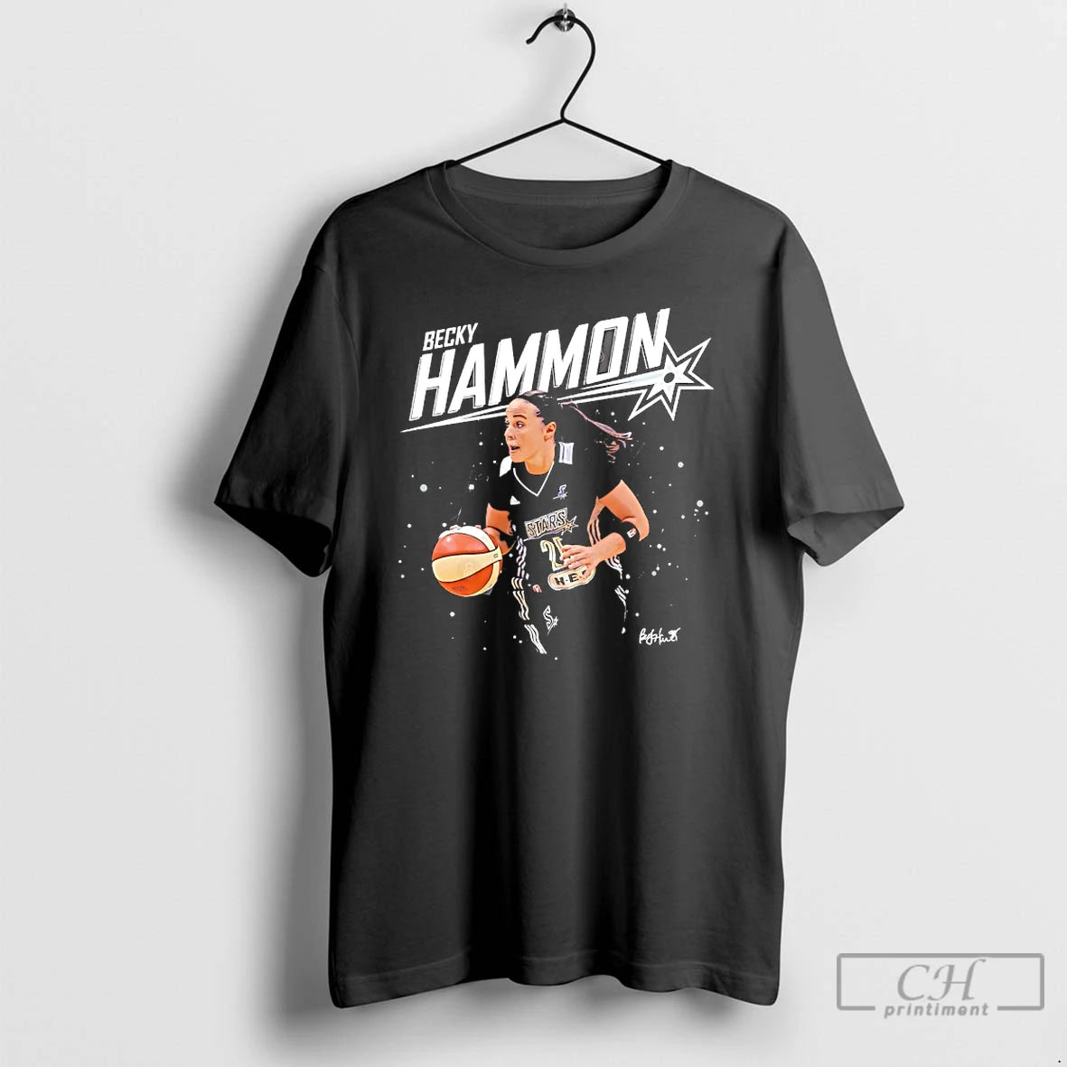 Premium Becky Hammon San Antonio Stars Signature Graphic T-Shirts, Hoodie, Sweatshirt | HypeCrazeTee.com