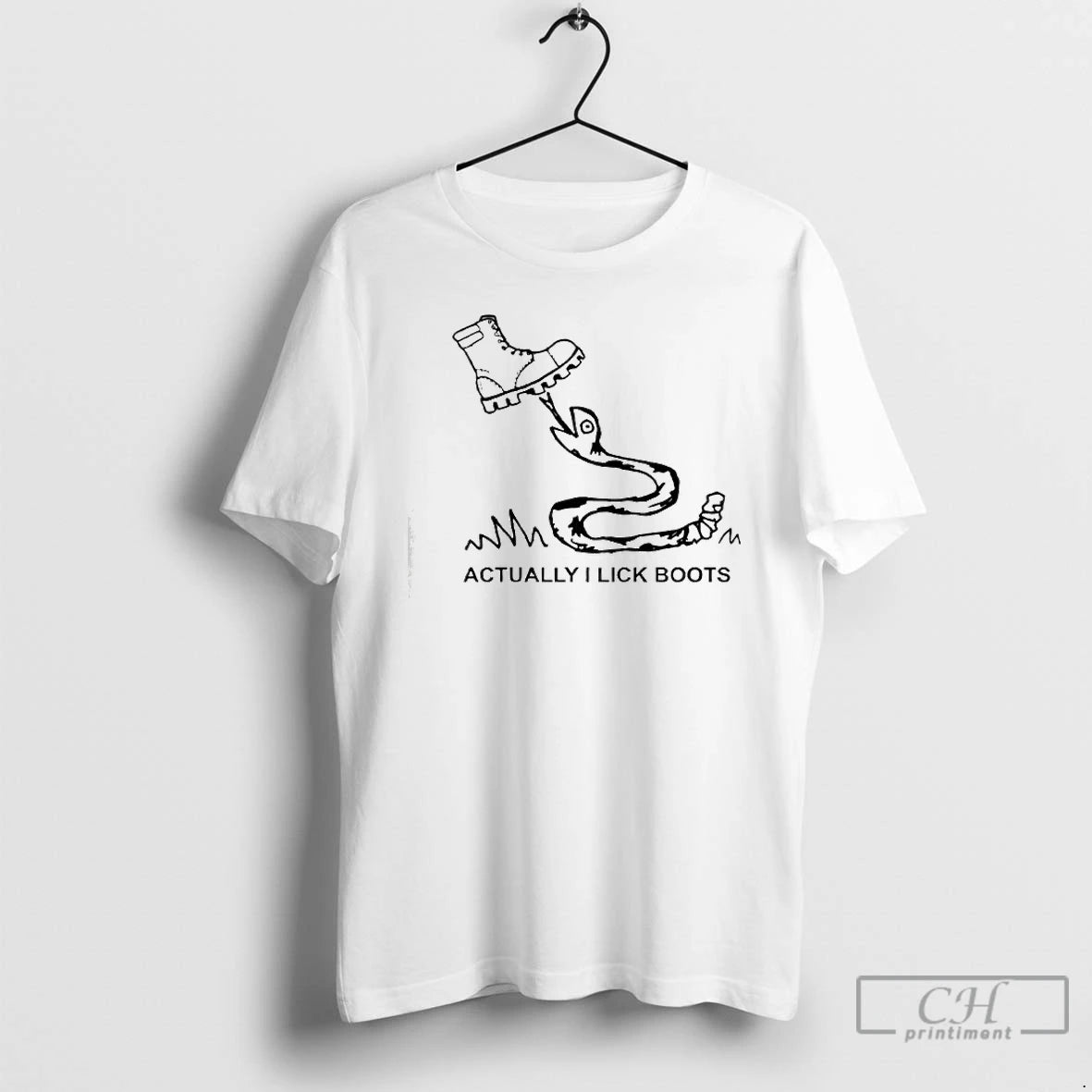 Premium Bootlicker Actually I Lick Boots T-Shirts, Hoodie, Sweatshirt | HypeCrazeTee.com